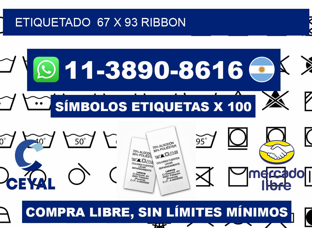 Etiquetado 67 x 93 ribbon
