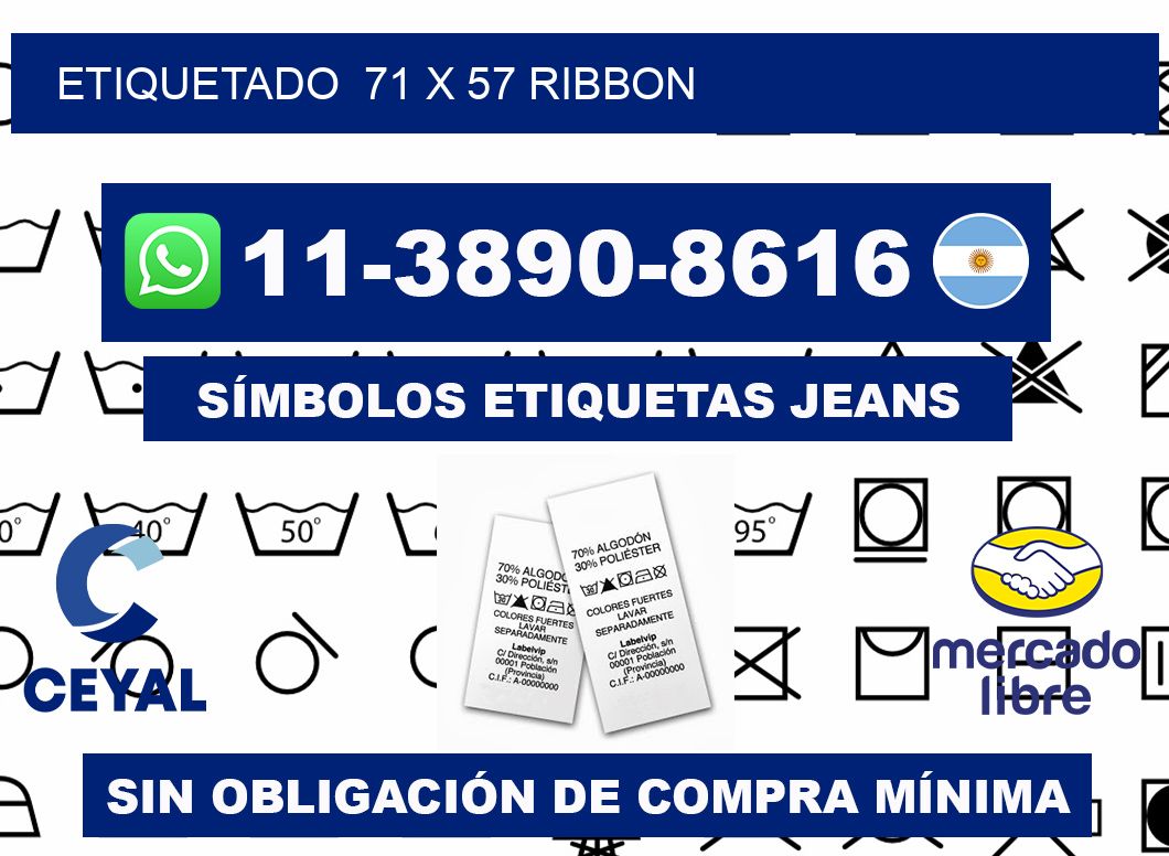 Etiquetado 71 x 57 ribbon
