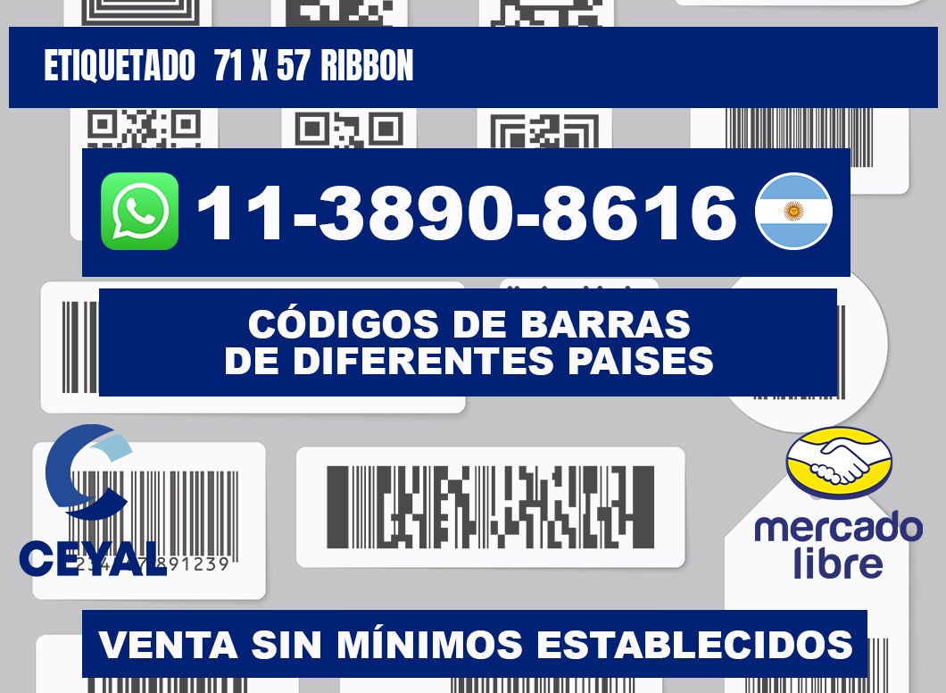 Etiquetado 71 x 57 ribbon