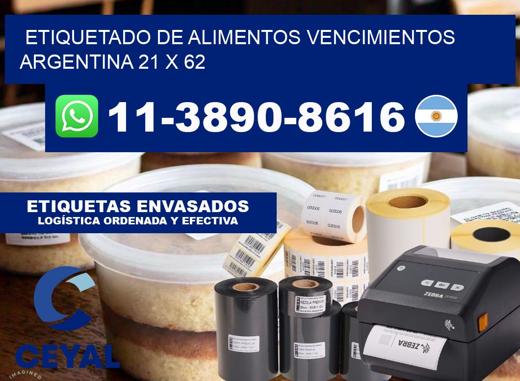 Etiquetado de alimentos vencimientos Argentina 21 x 62