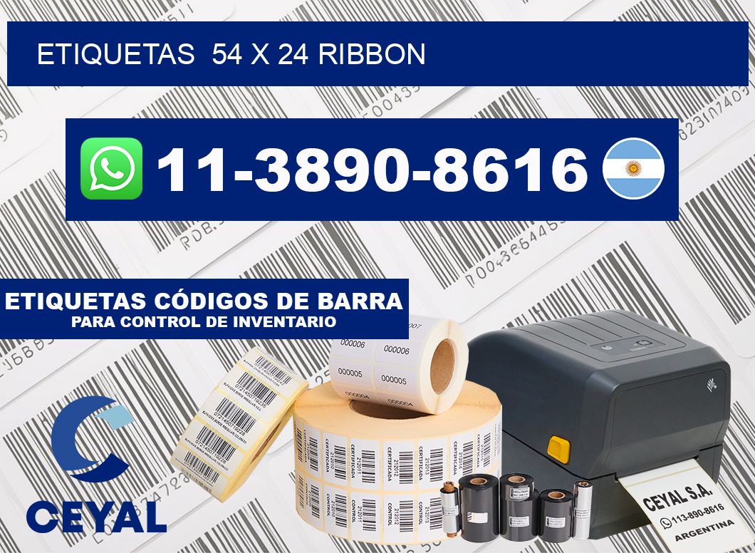 Etiquetas  54 x 24 ribbon
