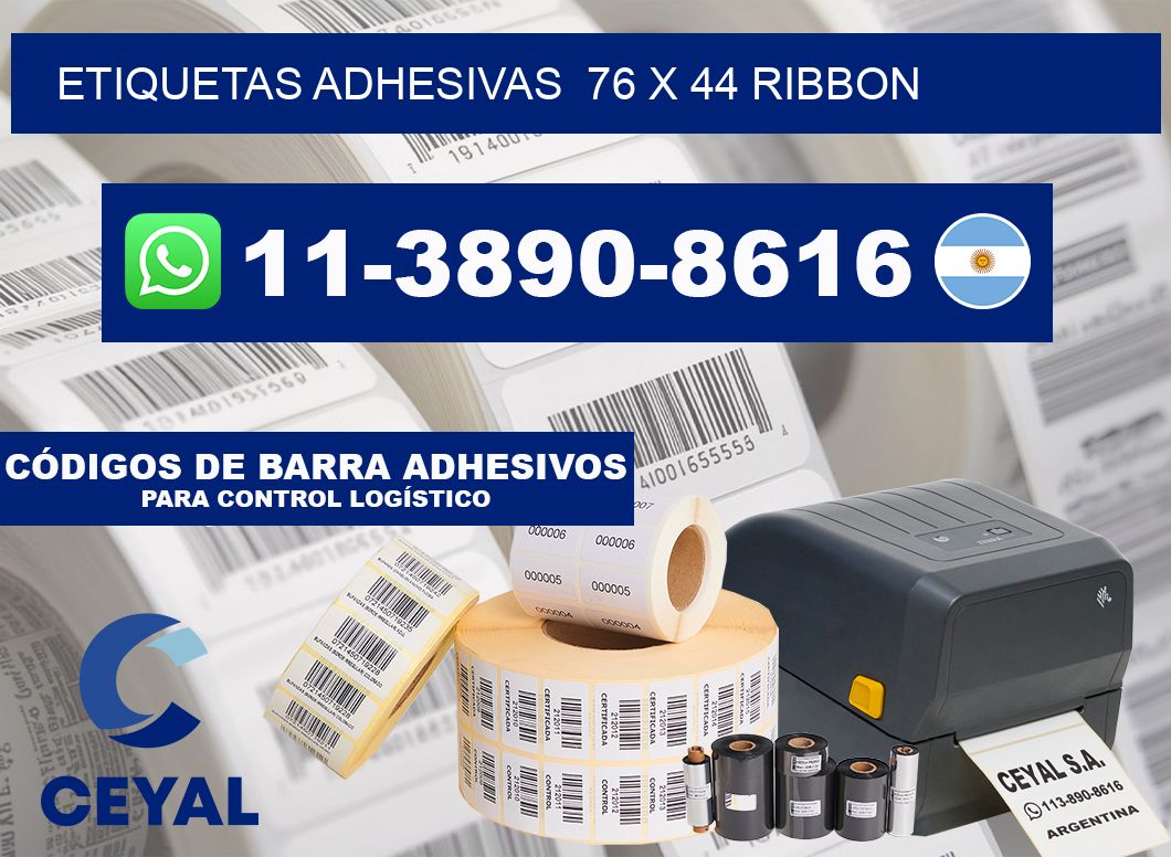 Etiquetas adhesivas  76 x 44 ribbon