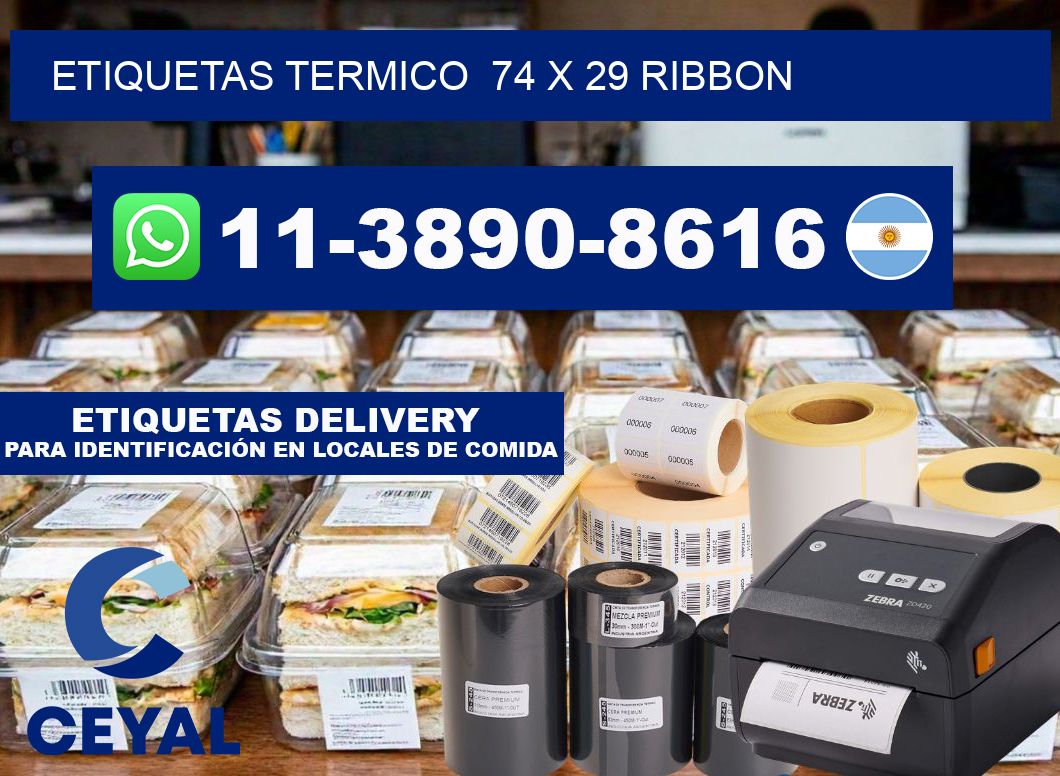 Etiquetas termico 74 x 29 ribbon
