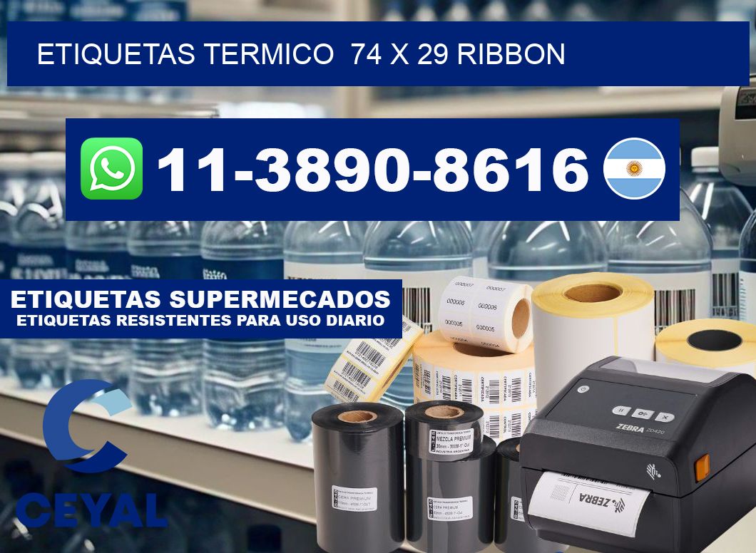 Etiquetas termico 74 x 29 ribbon