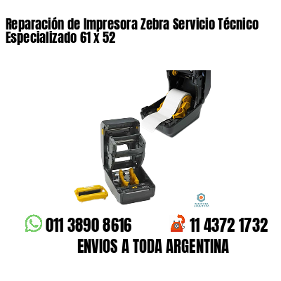 Reparación de Impresora Zebra Servicio Técnico Especializado 61 x 52