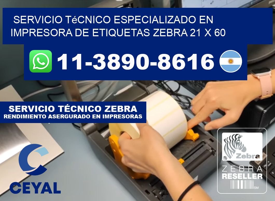 Servicio Técnico Especializado en Impresora de Etiquetas Zebra 21 x 60
