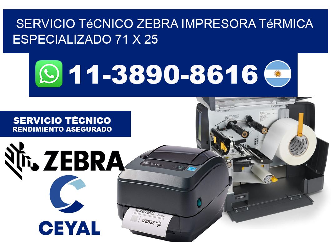 Servicio Técnico Zebra Impresora Térmica Especializado 71 x 25