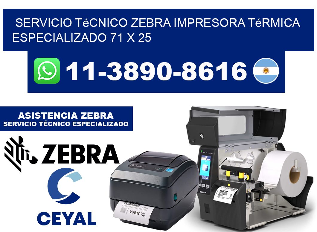 Servicio Técnico Zebra Impresora Térmica Especializado 71 x 25