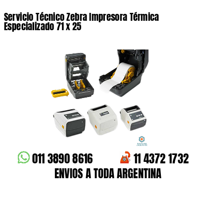 Servicio Técnico Zebra Impresora Térmica Especializado 71 x 25