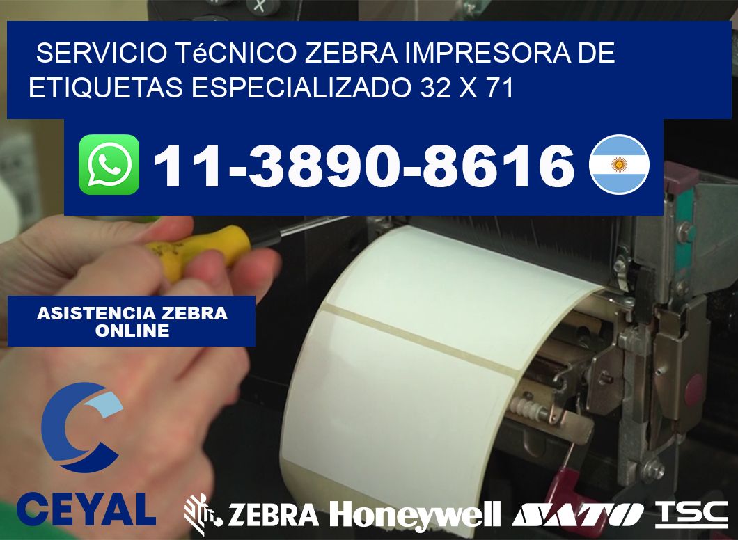 Servicio Técnico Zebra Impresora de Etiquetas Especializado 32 x 71