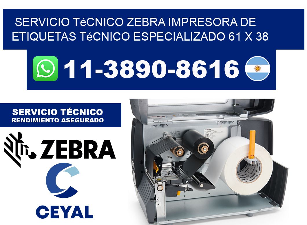 Servicio Técnico Zebra Impresora de Etiquetas Técnico Especializado 61 x 38