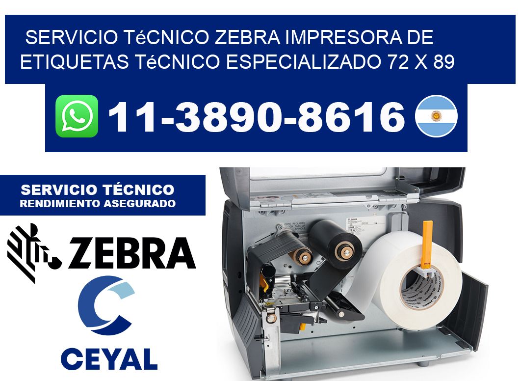 Servicio Técnico Zebra Impresora de Etiquetas Técnico Especializado 72 x 89