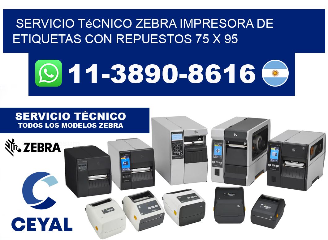 Servicio Técnico Zebra Impresora de Etiquetas con Repuestos 75 x 95