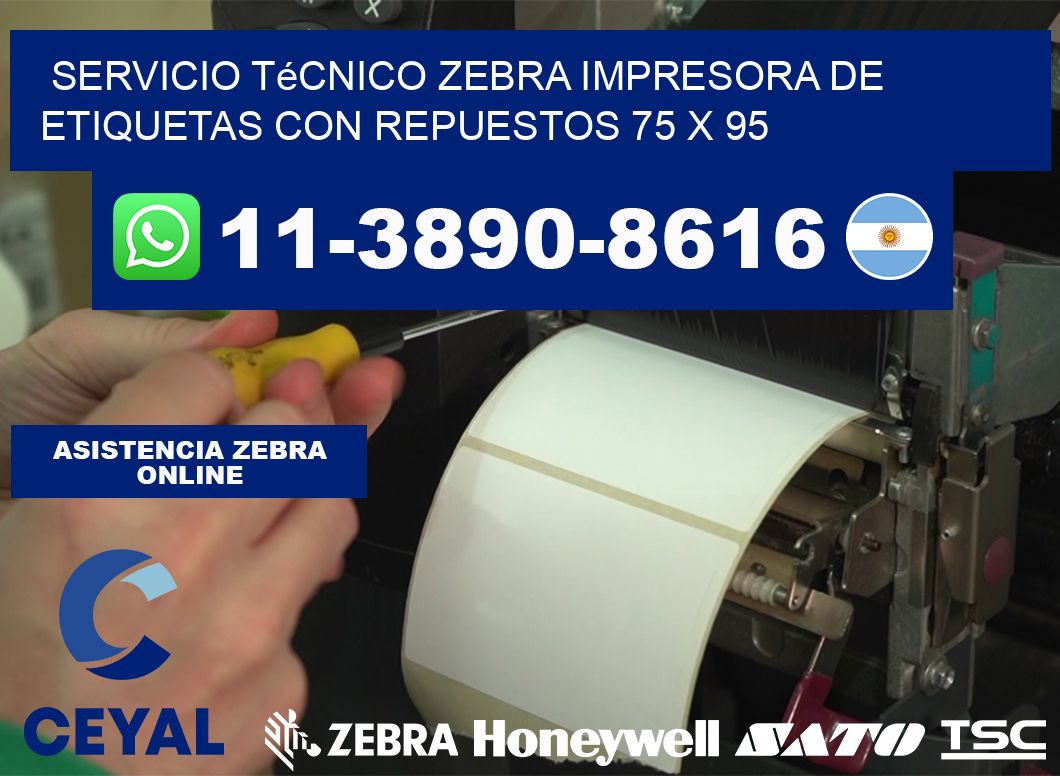 Servicio Técnico Zebra Impresora de Etiquetas con Repuestos 75 x 95