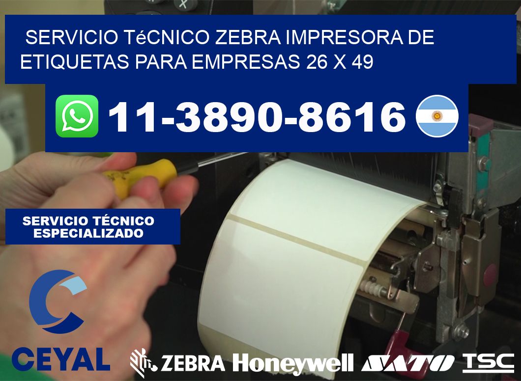 Servicio Técnico Zebra Impresora de Etiquetas para Empresas 26 x 49
