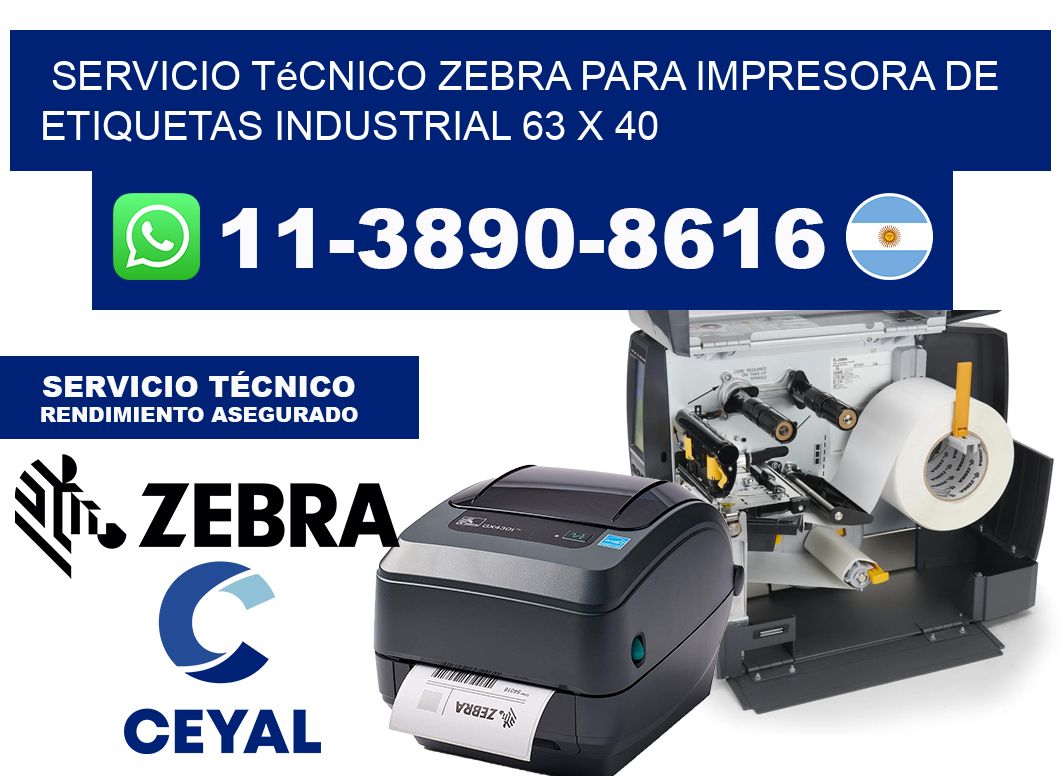 Servicio Técnico Zebra para Impresora de Etiquetas Industrial 63 x 40