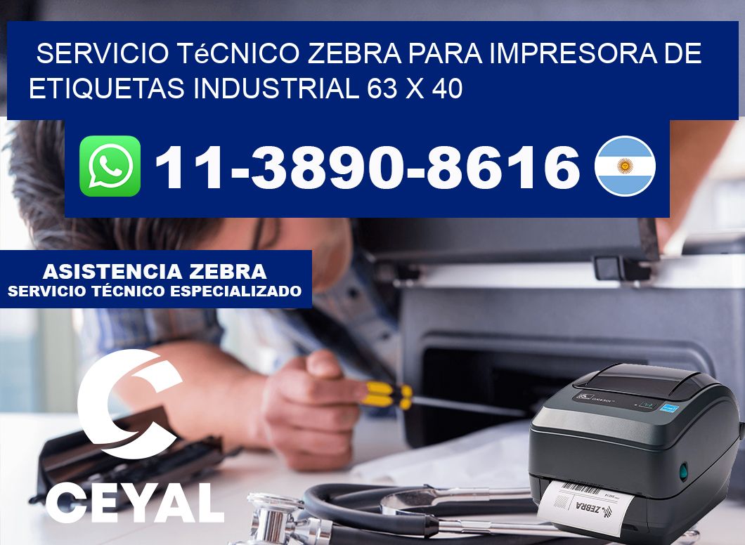 Servicio Técnico Zebra para Impresora de Etiquetas Industrial 63 x 40