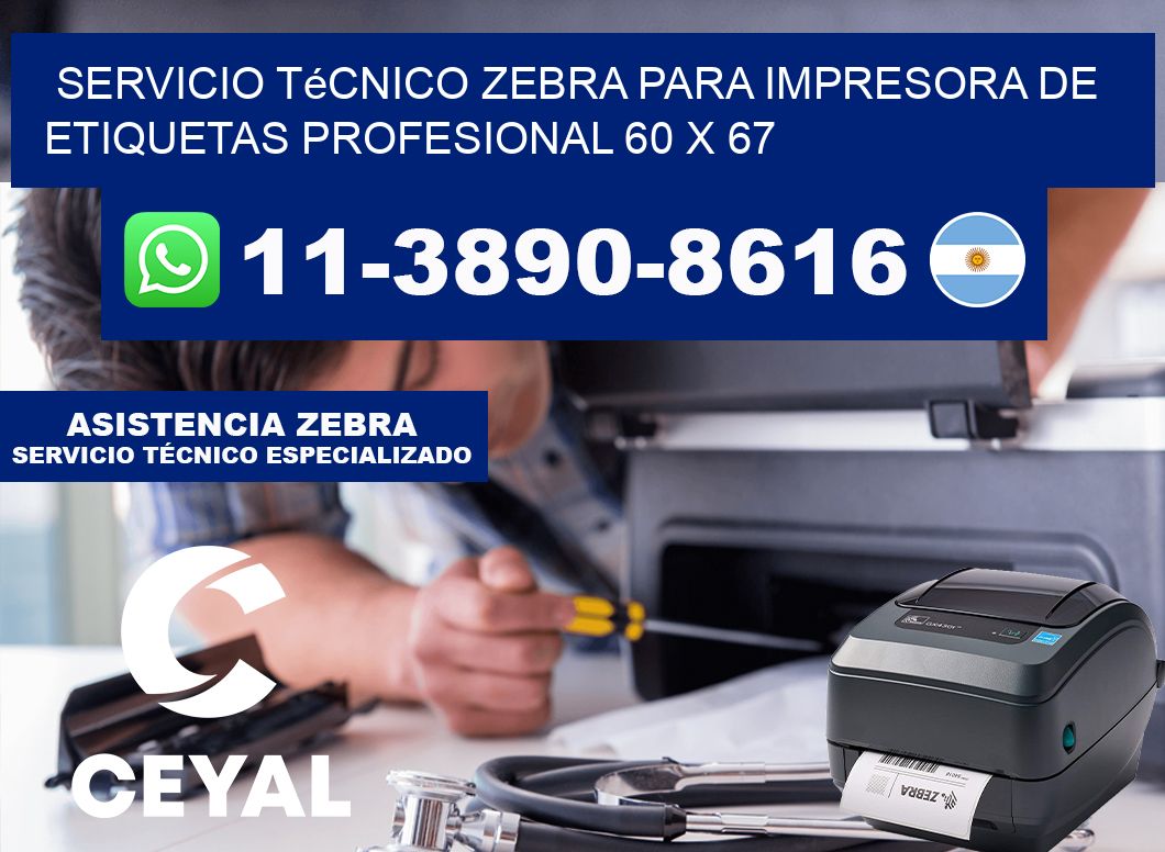 Servicio Técnico Zebra para Impresora de Etiquetas Profesional 60 x 67