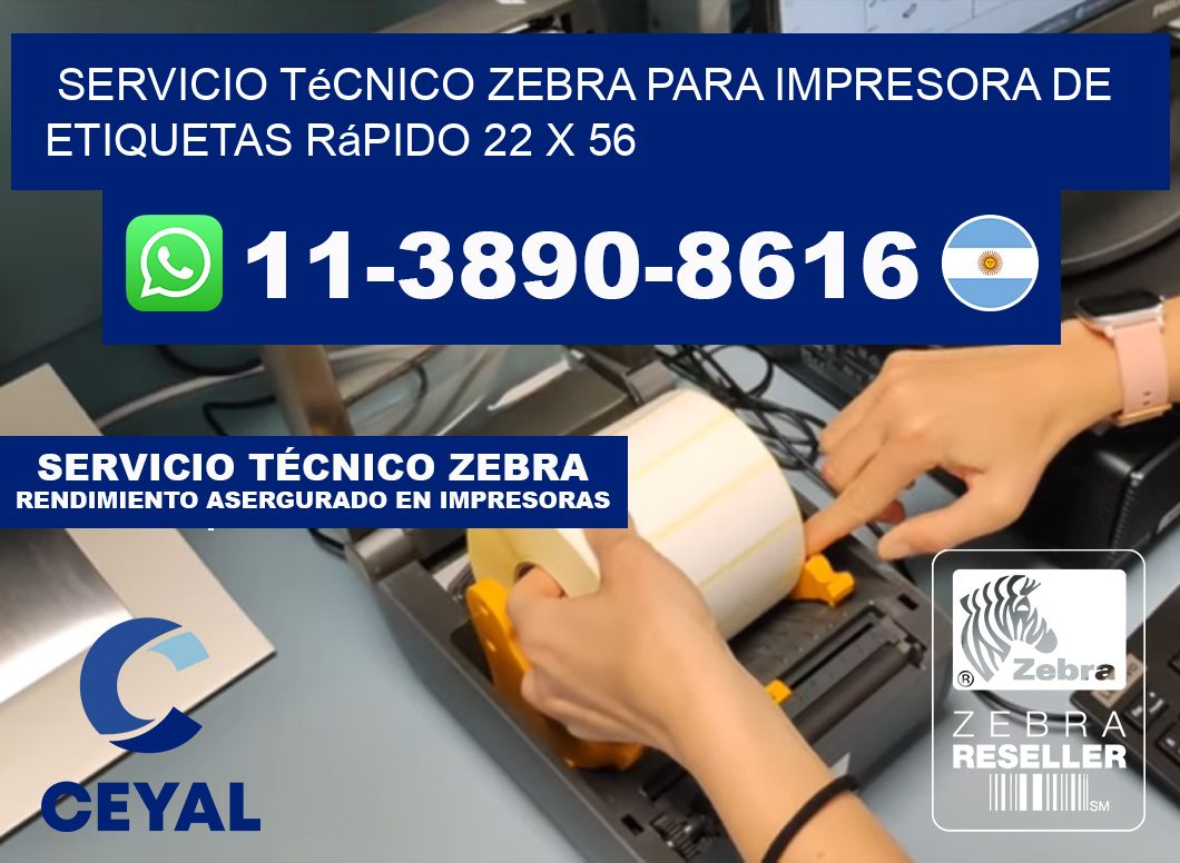 Servicio Técnico Zebra para Impresora de Etiquetas Rápido 22 x 56