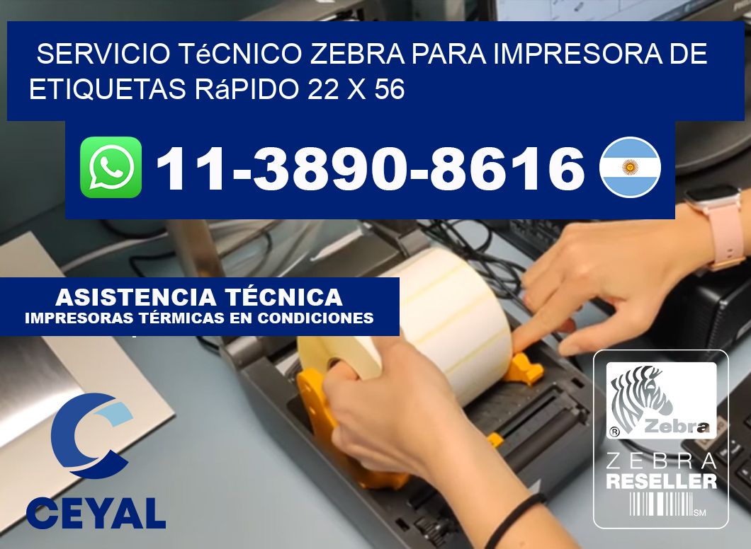Servicio Técnico Zebra para Impresora de Etiquetas Rápido 22 x 56
