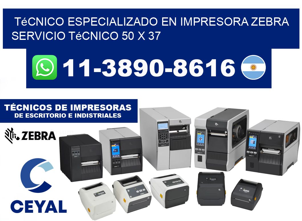 Técnico Especializado en Impresora Zebra Servicio Técnico 50 x 37