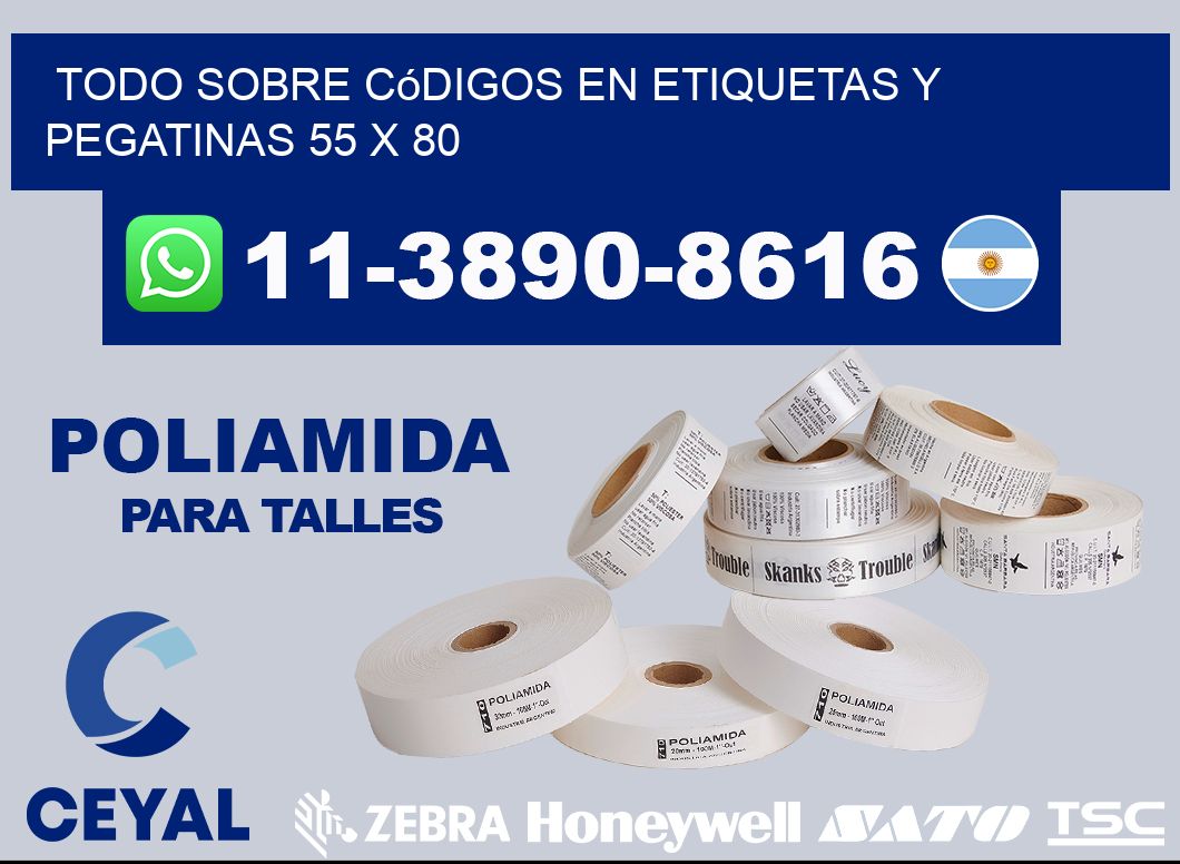 Todo sobre códigos en etiquetas y pegatinas 55 x 80