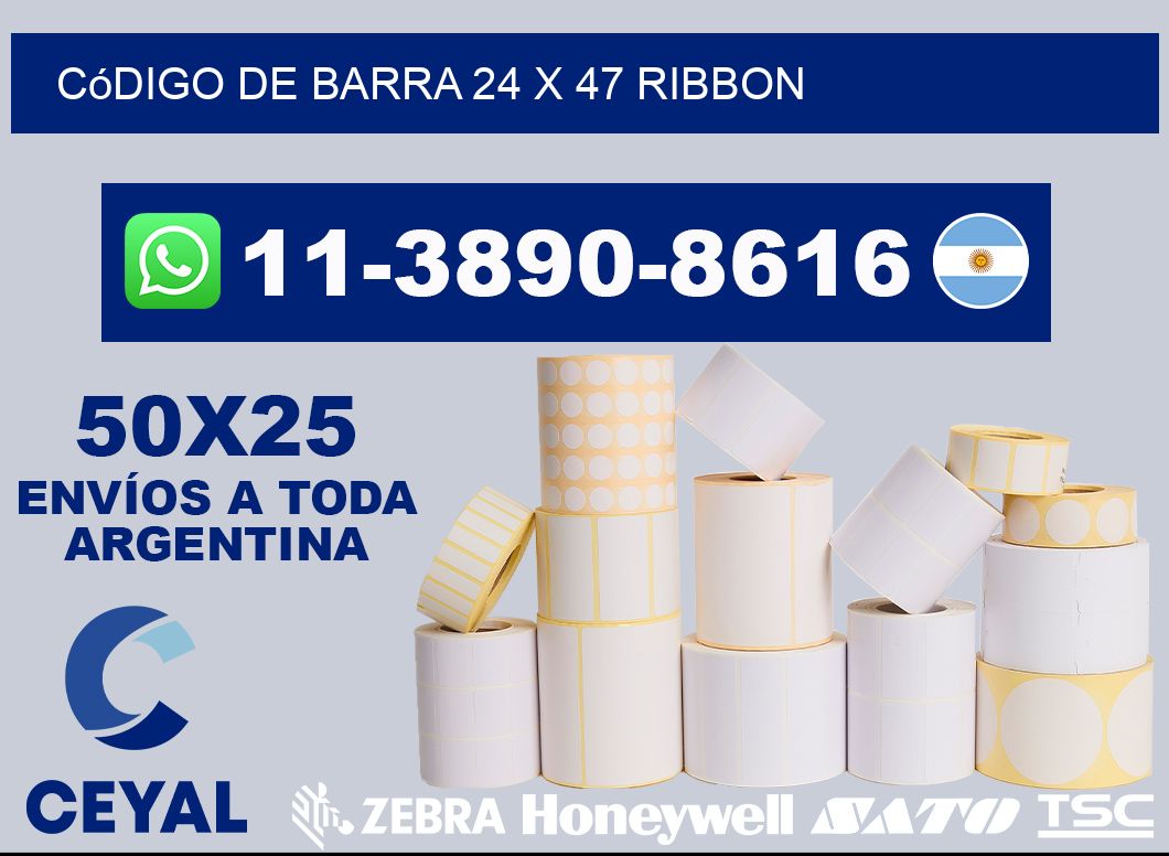código de barra 24 x 47 ribbon