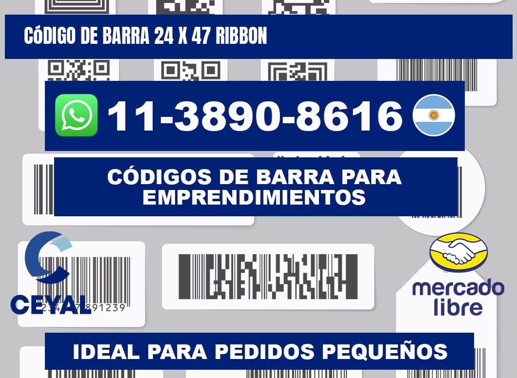 código de barra 24 x 47 ribbon