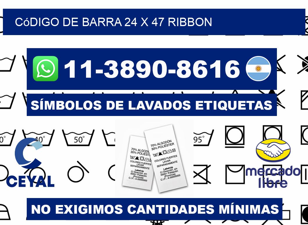 código de barra 24 x 47 ribbon