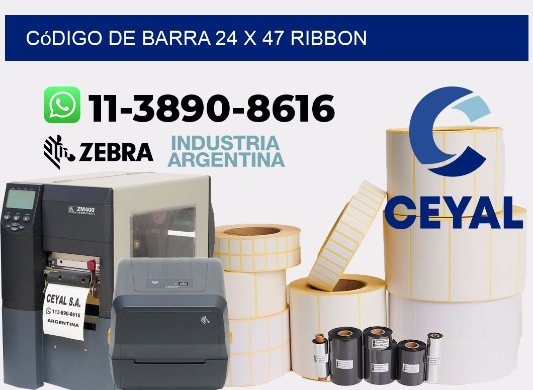 código de barra 24 x 47 ribbon