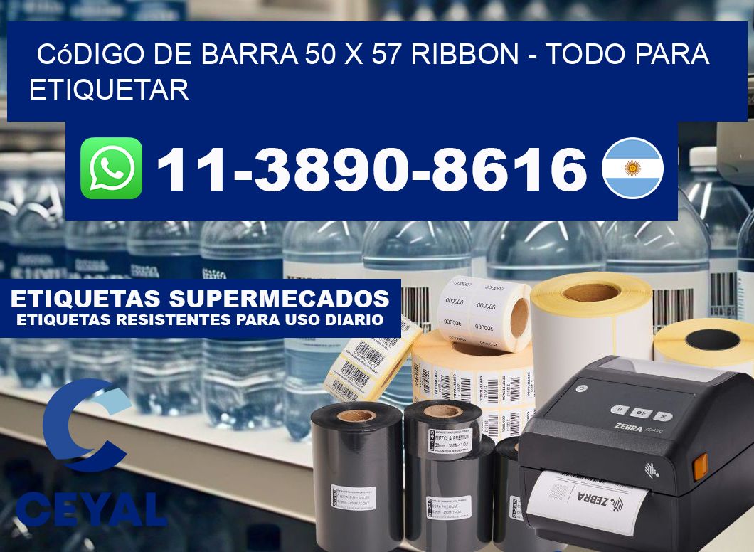 código de barra 50 x 57 ribbon - Todo para Etiquetar