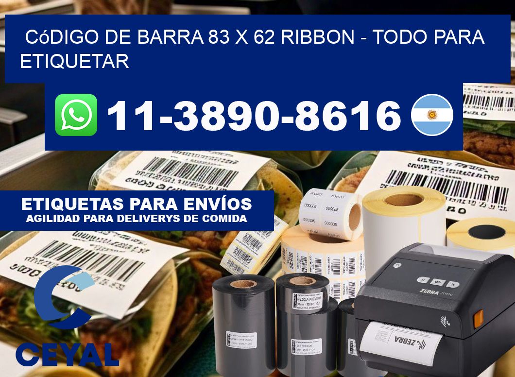 código de barra 83 x 62 ribbon - Todo para Etiquetar