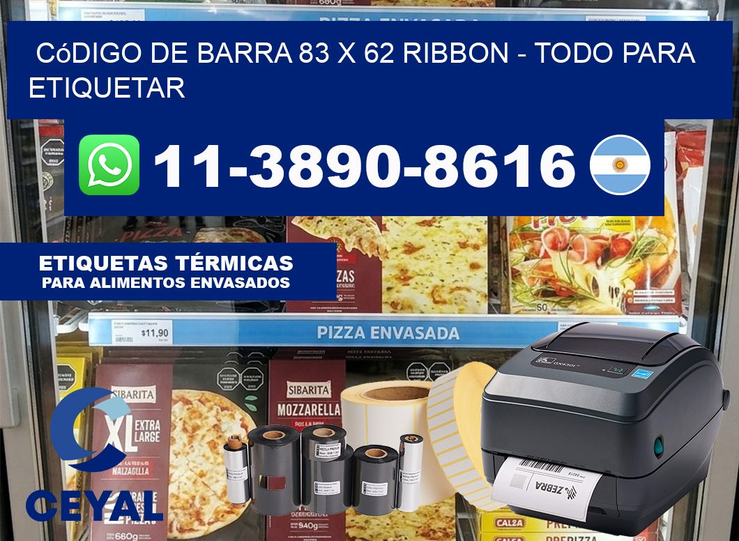 código de barra 83 x 62 ribbon – Todo para Etiquetar