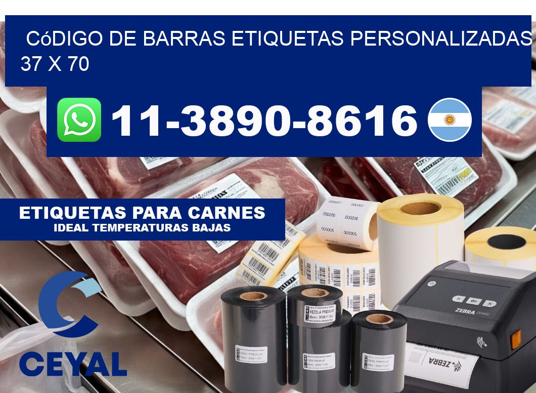 código de barras etiquetas personalizadas 37 x 70