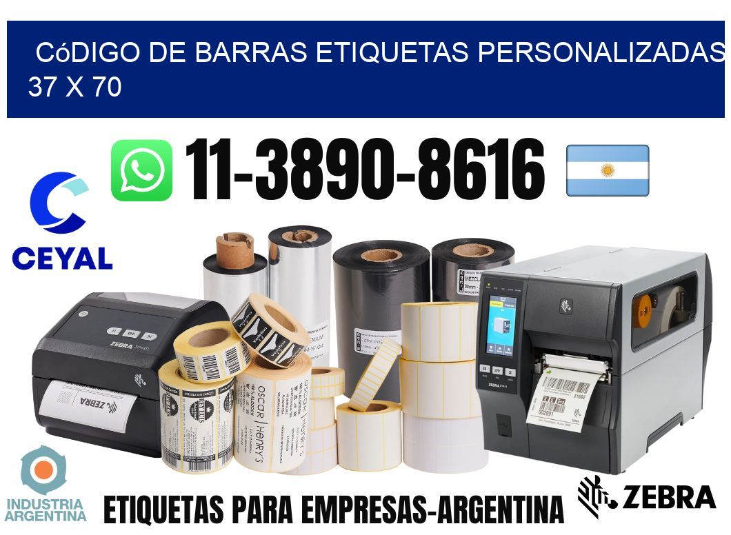 código de barras etiquetas personalizadas 37 x 70