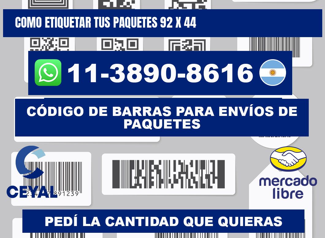 como etiquetar tus paquetes 92 x 44