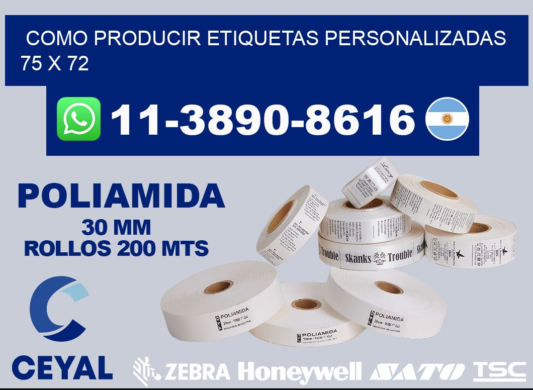 como producir etiquetas personalizadas 75 x 72