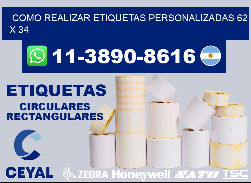 como realizar etiquetas personalizadas 62 x 34