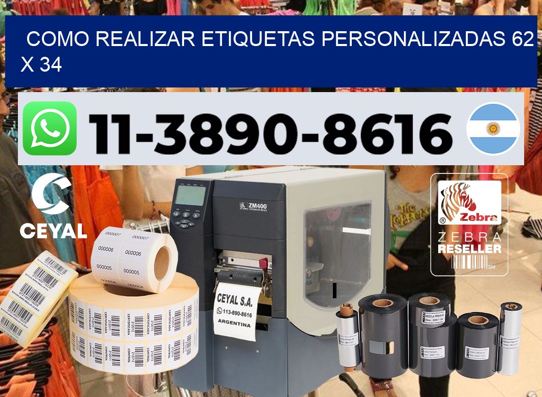 como realizar etiquetas personalizadas 62 x 34
