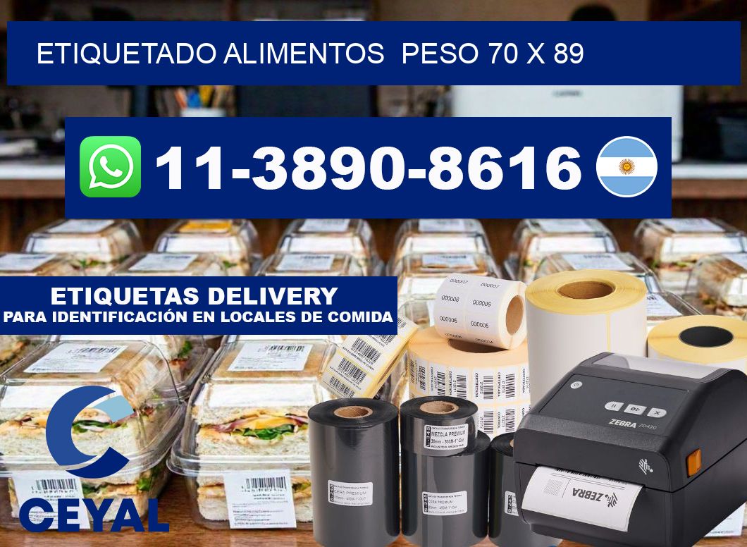 etiquetado alimentos Peso 70 x 89
