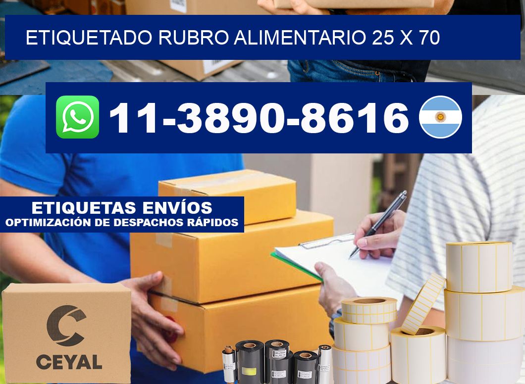 etiquetado rubro alimentario 25 x 70