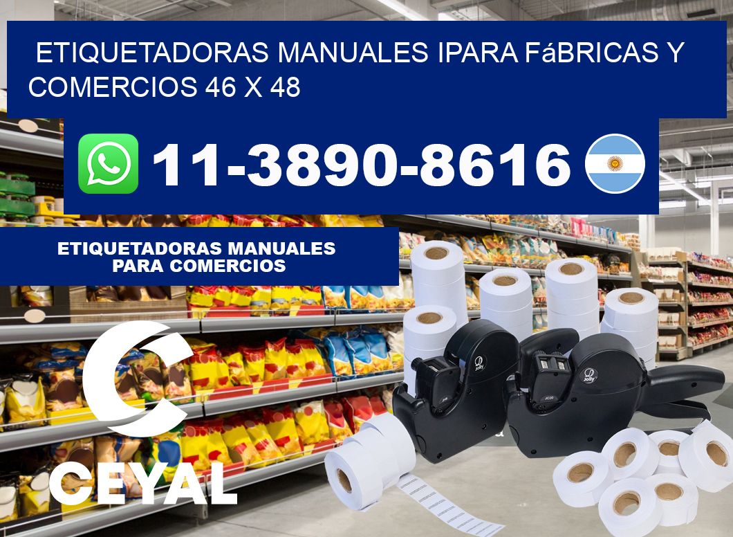 etiquetadoras manuales ipara fábricas y comercios 46 x 48