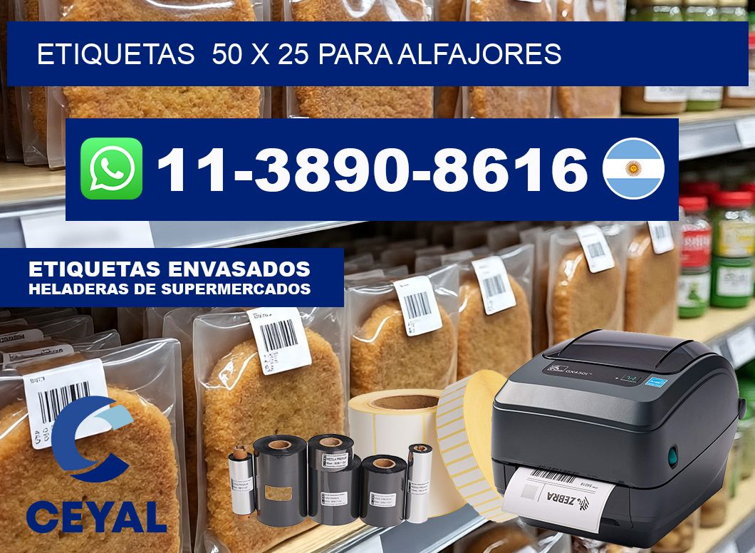 etiquetas  50 x 25 para Alfajores