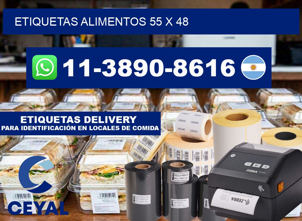 etiquetas alimentos 55 x 48