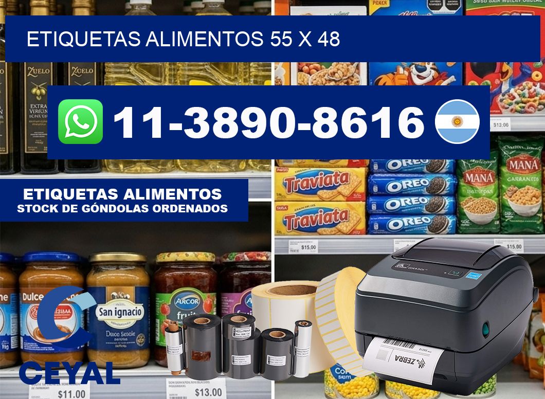 etiquetas alimentos 55 x 48