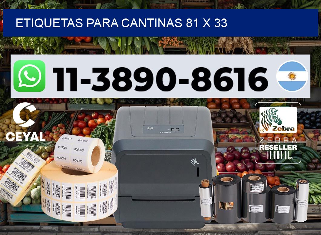 etiquetas para Cantinas 81 x 33