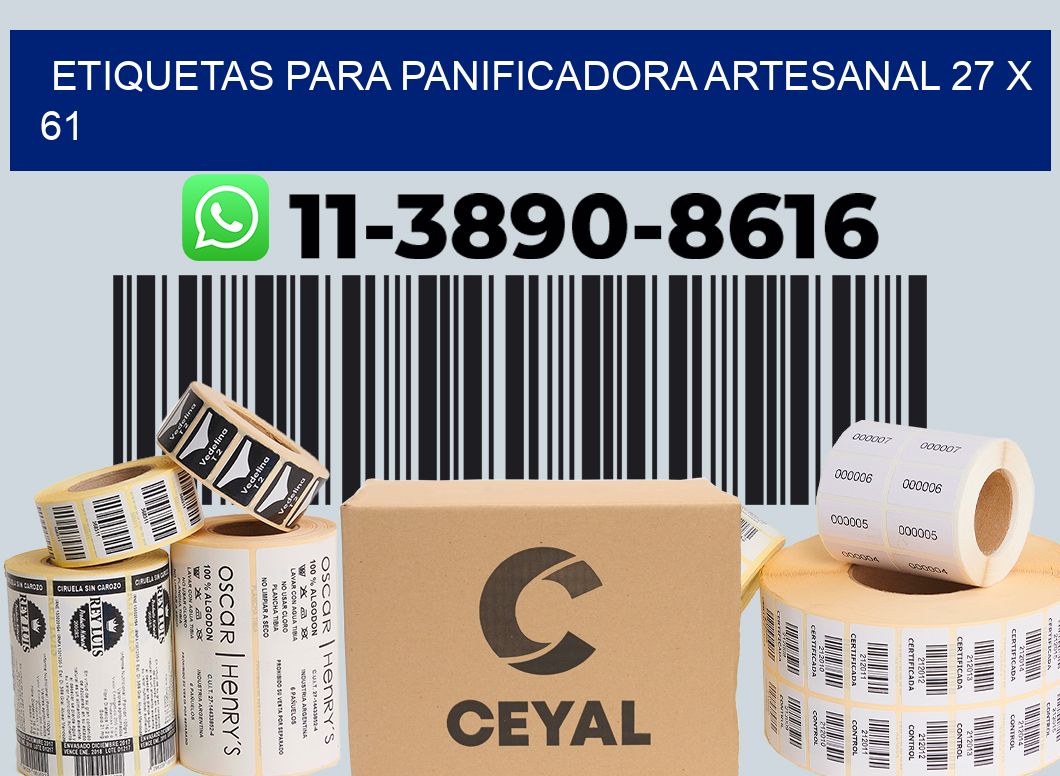 etiquetas para Panificadora artesanal 27 x 61