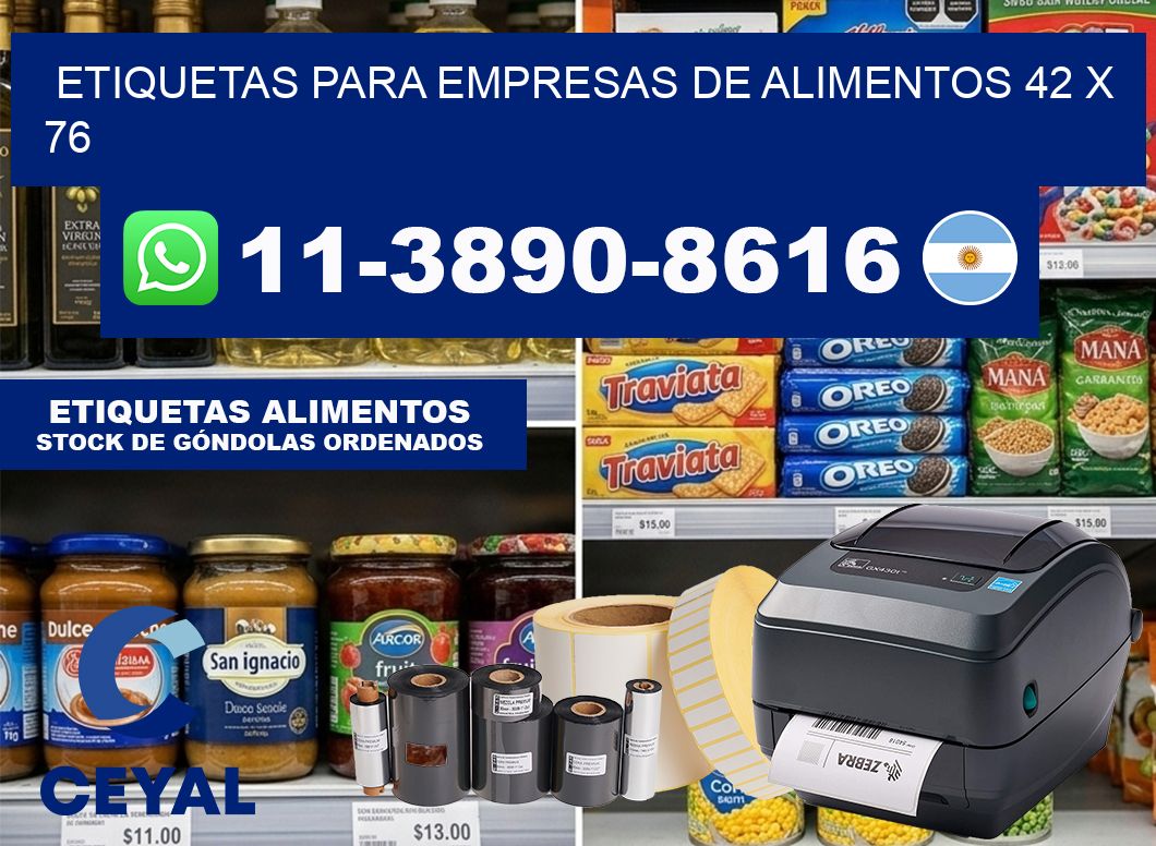 etiquetas para empresas de alimentos 42 x 76