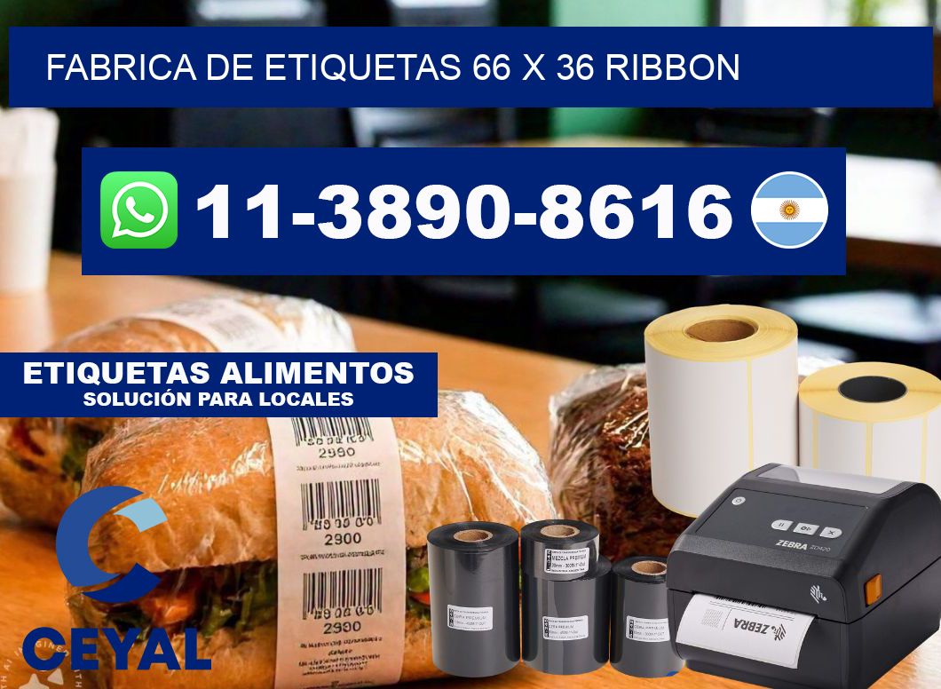 fabrica de etiquetas 66 x 36 ribbon