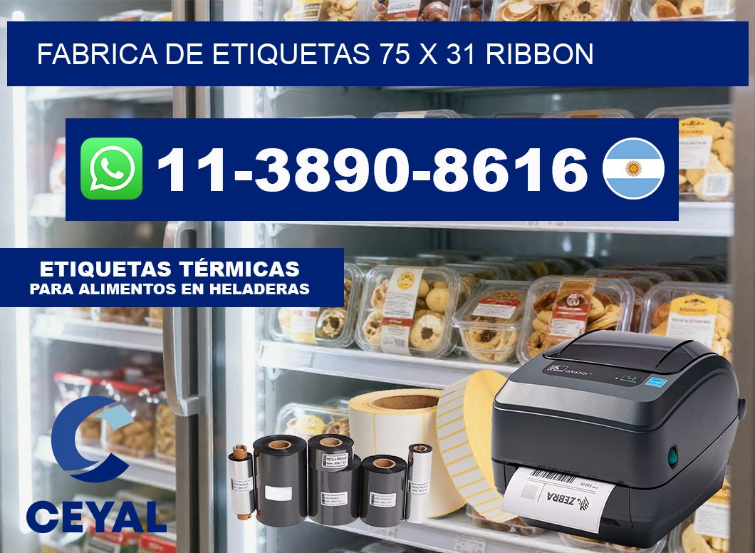 fabrica de etiquetas 75 x 31 ribbon
